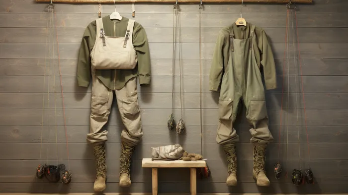 how to hang fishing waders